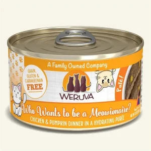 Weruva Cat Pate Who wants to be a Meowionaire Chicken and Pumpkin Dinner 3oz. (Case of 8)
