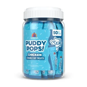 Weruva Cat Puddy Pops Chicken Lickable Cat Treats, 0.5 oz each, Case of 50