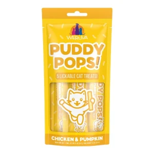 Weruva Cat Puddy Pops Lickable Cat Treat Chicken & Pumpkin, 5-Count