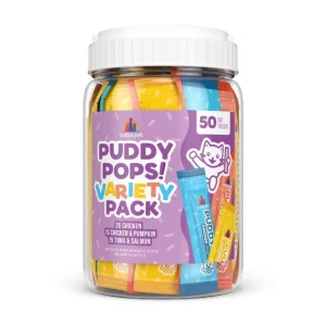 Weruva Cat Puddy Pops Lickable Cat Treat, Variety Pack, 0.5 oz each, Case of 50