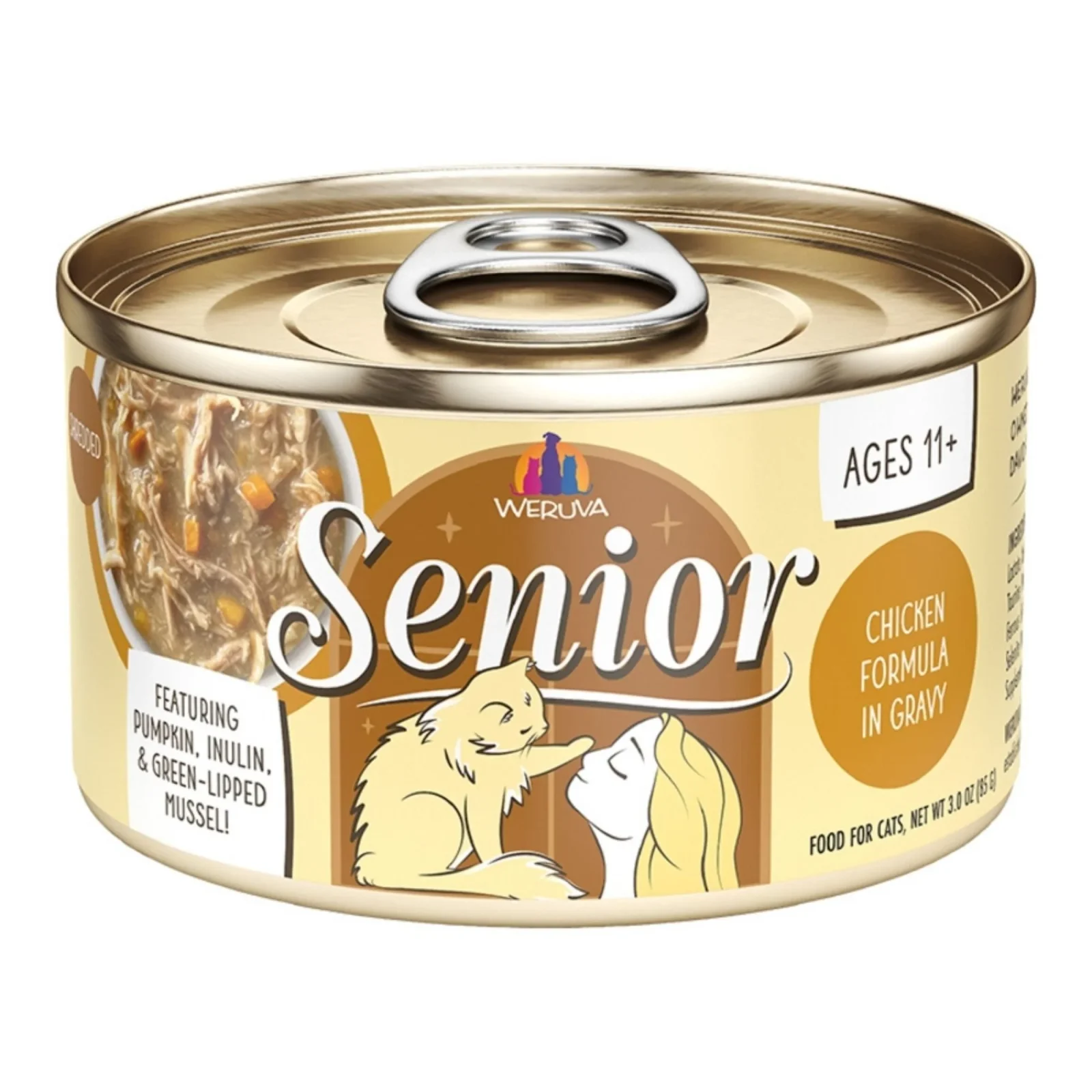 Weruva Cat Senior Chicken Formula in Gravy, 3 oz each, Case of 12