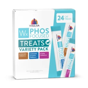 Weruva Cat Wx Phos Focused Lickable Cat Treat Variety Pack, 0.5 oz each, Case of 24