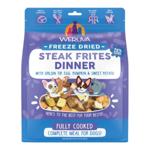 Weruva Dog Freeze Dried Steak Frites Dinner, 13 oz, Case of 6