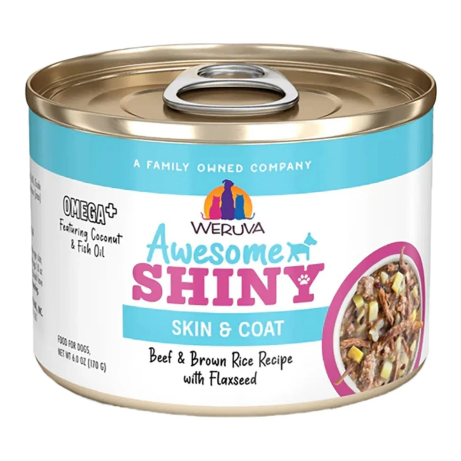 Weruva Dog Shiny Beef & Rice, 6 oz, Case of 8