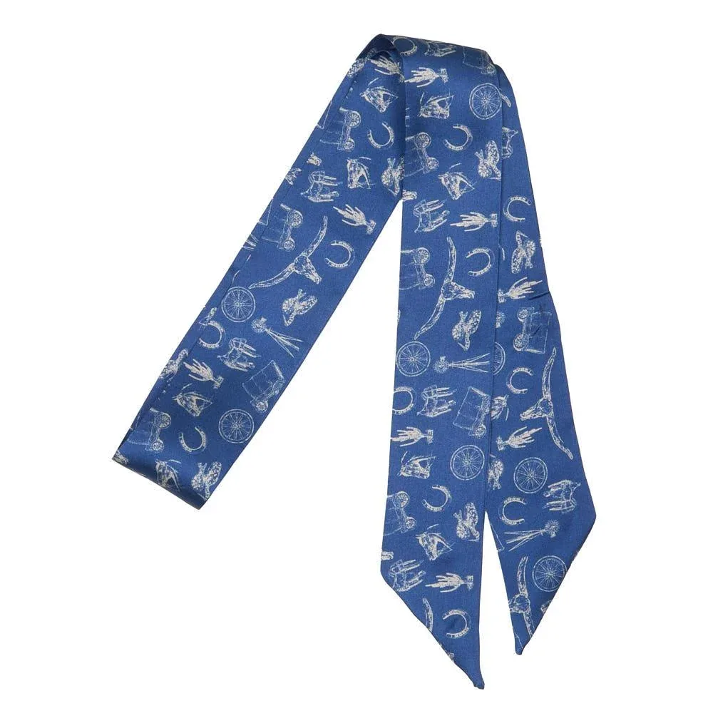 West And Company Blue Skull Motifs Twilly