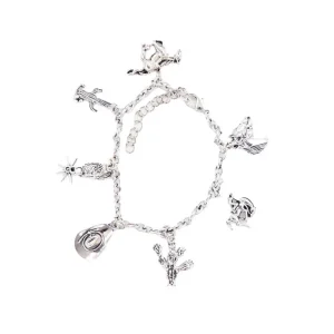 West And Company Burnished Concho Charm Bracelet