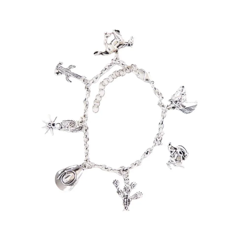 West And Company Burnished Concho Charm Bracelet