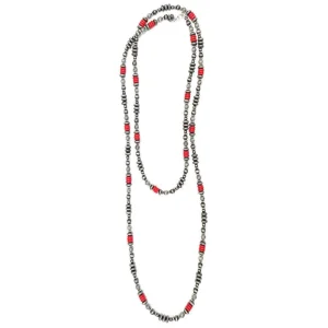 West And Company & Faux Navajo Pearl and Red Bead Necklace