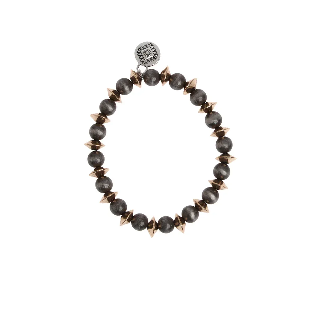 West And Company Faux Navajo Pearl with Gold Stretch Bracelet - Image 2