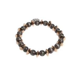 West And Company Faux Navajo Pearl with Gold Stretch Bracelet