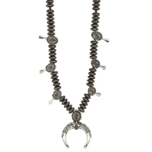 West And Company Faux Pearl Squash Blossom Necklace
