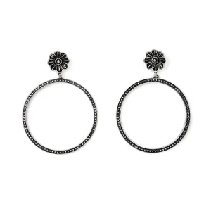 West And Company J Silver Dotted Earrings