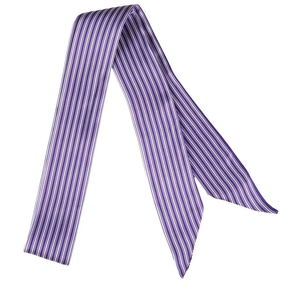West And Company Purple & White Striped Twilly