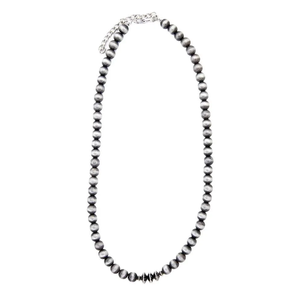 West And Company Silver Navajo Pearl Necklace