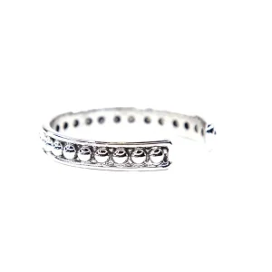 West And Company Thick White Gold Dotted Bangle