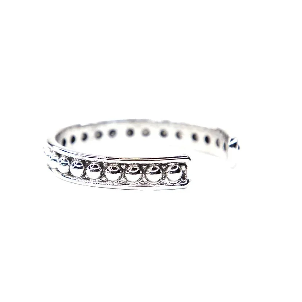 West And Company Thick White Gold Dotted Bangle