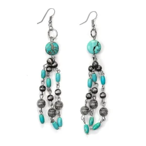 West And Company & Turquoise Chandelier Earrings
