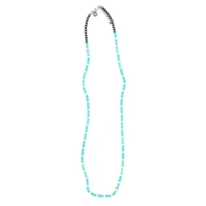 West And Company Turquoise Tube and Ivory Beaded Necklace