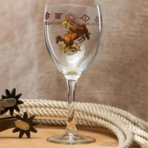 West Creation Branded Bronco Glassware Sets -Wine Glass