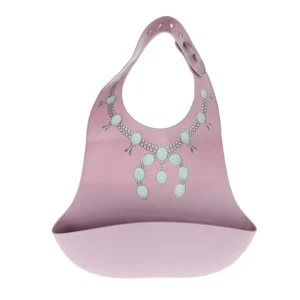 Western Grande Baby Purple Bib With Green Squash Print