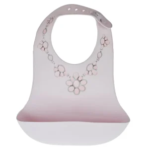 Western Grande Baby Purple Bib With Pink Cluster Necklace