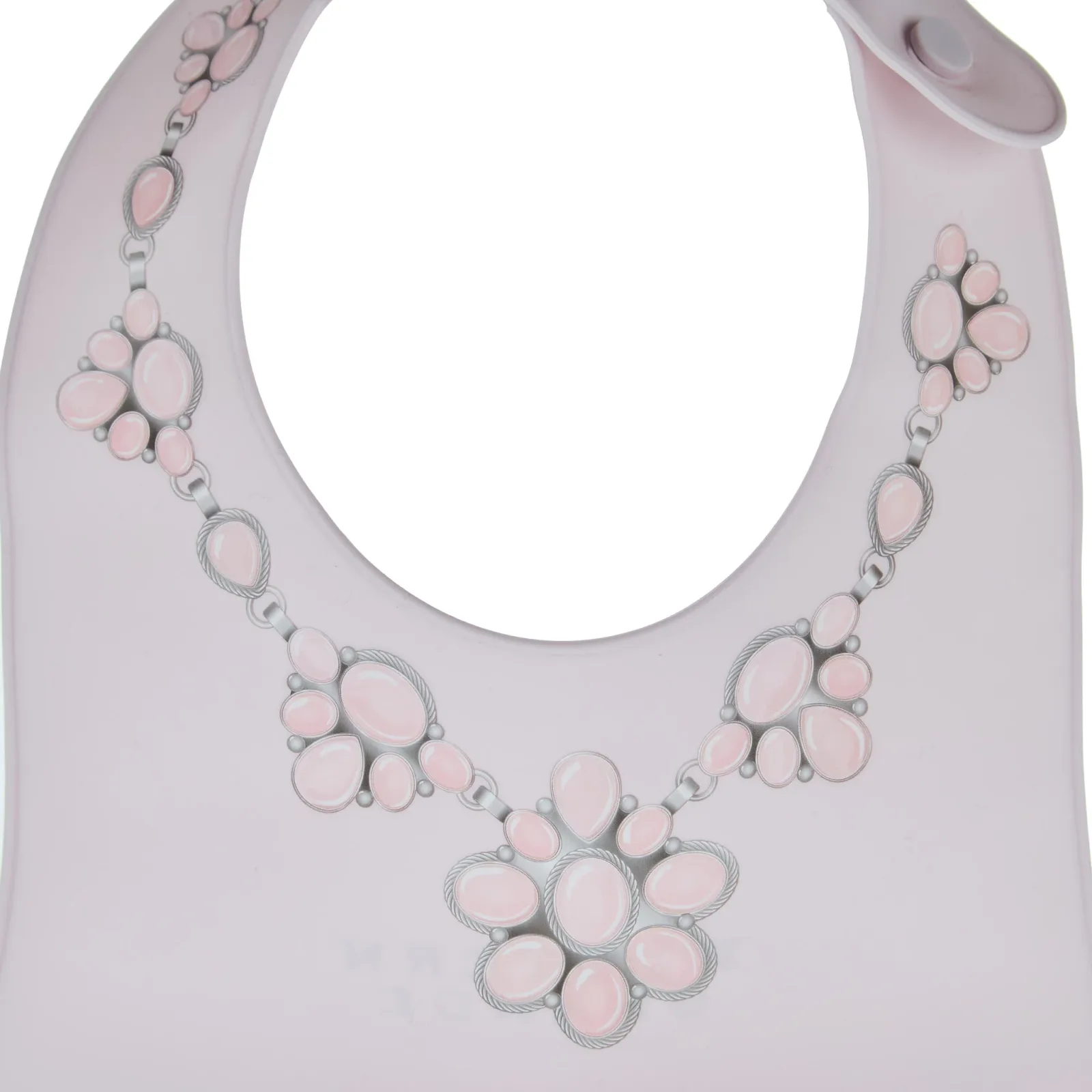 Western Grande Baby Purple Bib With Pink Cluster Necklace - Image 2
