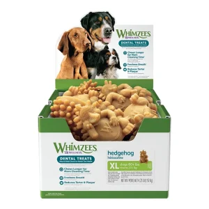 Whimzees Bulk Box Hedgehog, Large, 30-Count