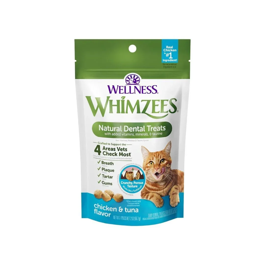 Whimzees Cat Dental Treats — Chicken & Tuna (2 oz)