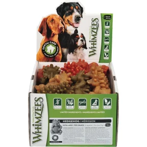 Whimzees Hedgehog Dental Dog Chews, Bulk Box, X-Large, 16-Count