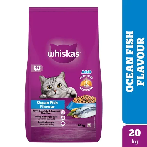 Whiskas Ocean Fish Flavour Adult Cat Dry and Wet Food Combo - Image 2