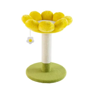 Whisker City® 19-in Yellow Flower Sisal Cat Scratching Post