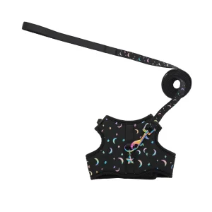 Whisker City® Black Moon Cat Harness and Leash Combo Set
