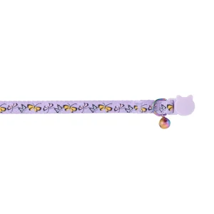 Whisker City® Butterflies Cat Collar, Easy Release Cat Collar, Breakaway Collar, Kitten, Purple