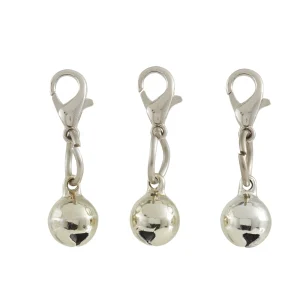 Whisker City® Cat Collar Bells, Cat Collar Accessories, Silver Cat Bells, Set of 3