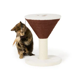 Whisker City® Espresso Martini Cat Scratcher, with Dangle Toy