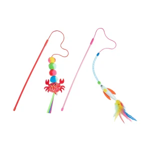 Whisker City® Fish Crab Teaser Cat Toys 2-Pack
