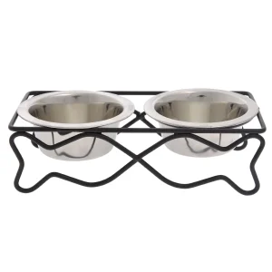 Whisker City® Fish Double Diner Cat Bowl, 0.5-cup