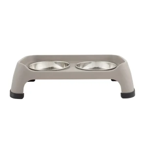 Whisker City® Foldable Double Diner Elevated Cat Bowls