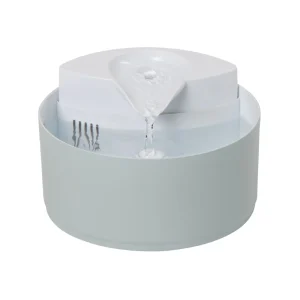 Whisker City® Free Fall Cat Fountain, Includes Replaceable Filter Cartridge, White, 50 FL OZ, 150 FL
