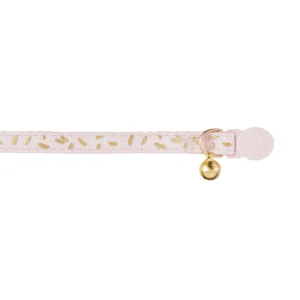Whisker City® Gold Sprinkles Cat Collar, Pink & Gold Cat Collar, Break-Away Collar, Multiple Sizes