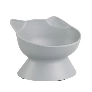 Whisker City® Grey Elevated Cat Ear Melamine Cat Bowl 6 FL OZ