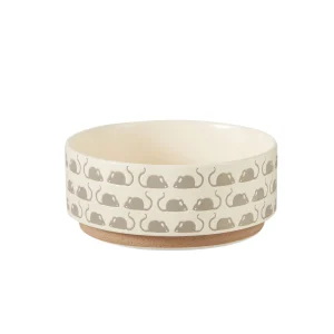 Whisker City® Grey Mice Ceramic Cat Bowl