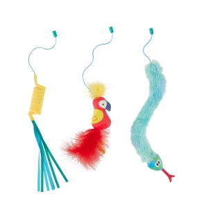 Whisker City Jungle Mix & Match Teaser Attachements Cat Toy 3 Count