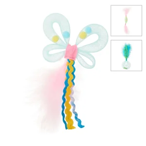 Whisker City Mesh with Feathers Cat Toy