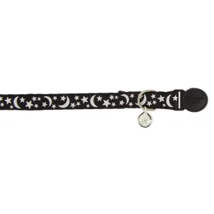 Whisker City® Moon & Stars Cat Collar, Black & White Cat Collar, Break-Away Collar, Multiple Sizes