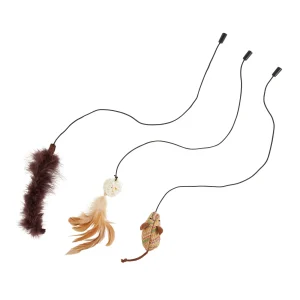 Whisker City Natural Teaser Attachment Cat Toy 3 Pack