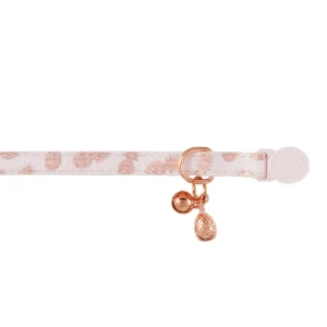 Whisker City® Pineapple Cat Collar, Pink & Rose Gold Cat Collar, Break-Away Collar, Multiple Sizes