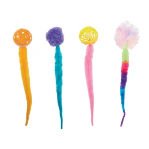 Whisker City® Plush Toy Ball With Tail 4-Pack