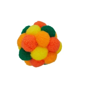 Whisker City Pom Pom Ball Cat Toy (Colors Vary)