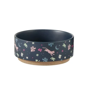 Whisker City® Space Cat Ceramic Cat Bowl